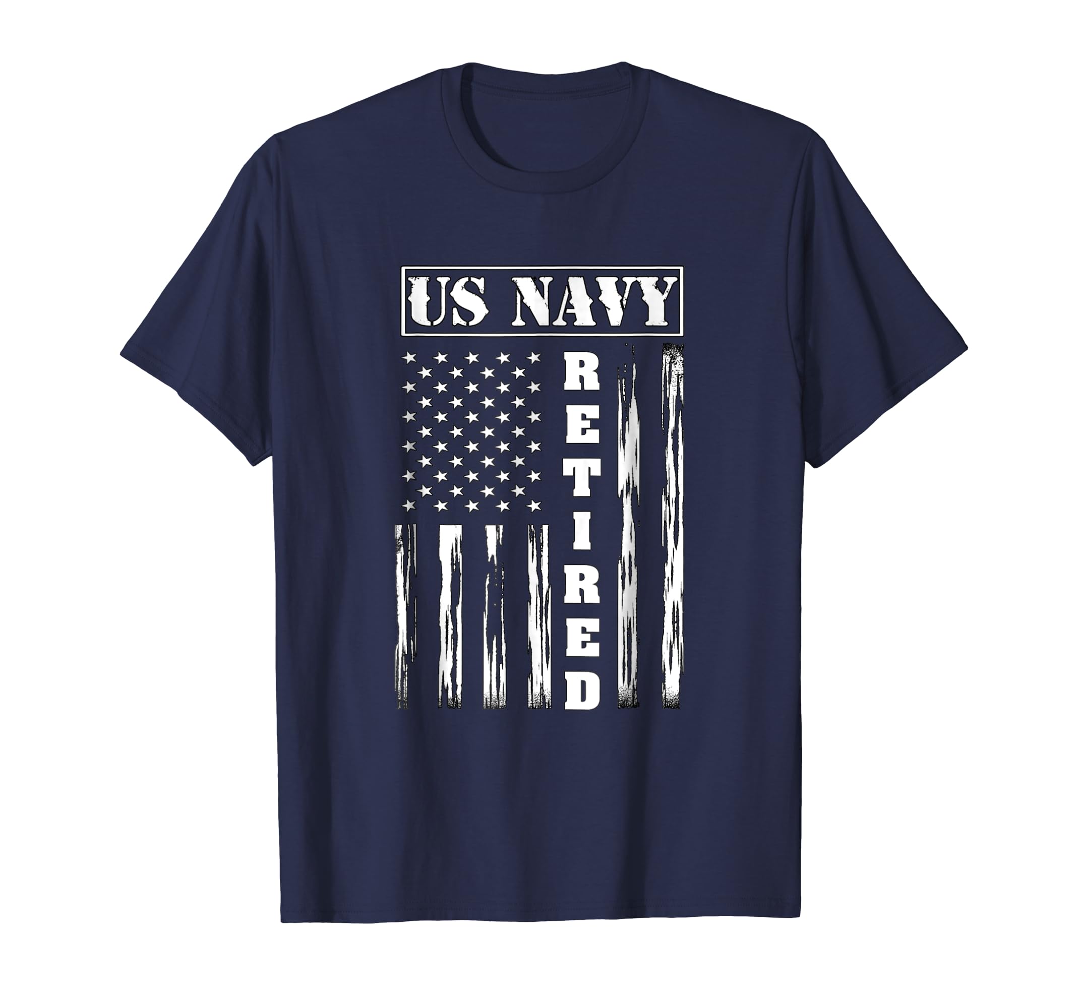 Us Navy Retired Distressed American Flag Tee Us Navy Retired Distressed American Flag Tee