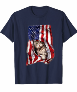 Usa American Flag Cat Kitty Kitten Shirt Funny 4th July Gift Usa American Flag Cat Kitty Kitten Shirt Funny 4th July Gift