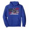 Usa American Flag Supercross Motocross Dirt Bike Hoodie