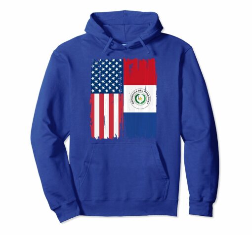 Usa Paraguay Flag Hoodie