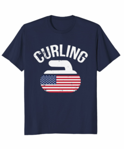 Usa Red White And Blue American Flag Curling Stone Shirt Usa Red White And Blue American Flag Curling Stone Shirt