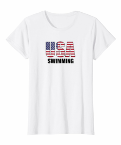 Usa Swimming American Flag Team Sport Support T Shirt Usa Swimming American Flag Team Sport Support T Shirt