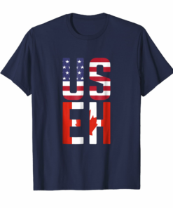 Useh America Canada Flag Funny American Canadian T Shirt Useh America Canada Flag Funny American Canadian T Shirt