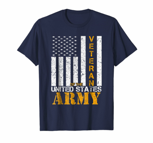 Vintage American Usa Flag Us Army Veteran T Shirt Cool Gift