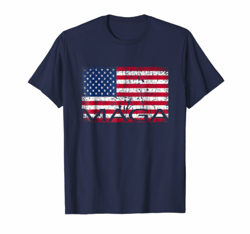 Vintage Grunge Maga Flag Shirt