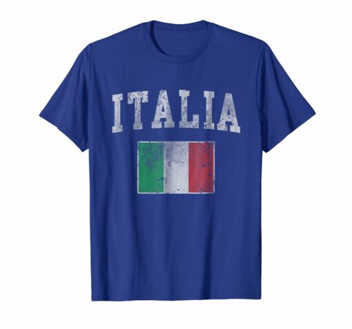 Vintage Italia Italian Flag Italy T Shirt