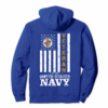 Vintage Us Navy Veteran American Flag Hoodie Veterans Day
