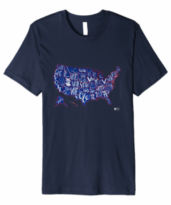 Vote Tee With A Map Of The United States Vote Tee With A Map Of The United States