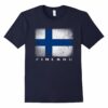 Womens Finnish Flag T Shirt Finland