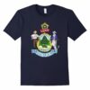 Womens Maine State Flag T Shirt