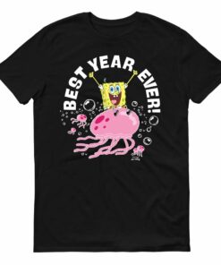 SpongeBob SquarePants Best Year Ever Jellyfish Adult Short Sleeve T-Shirt
