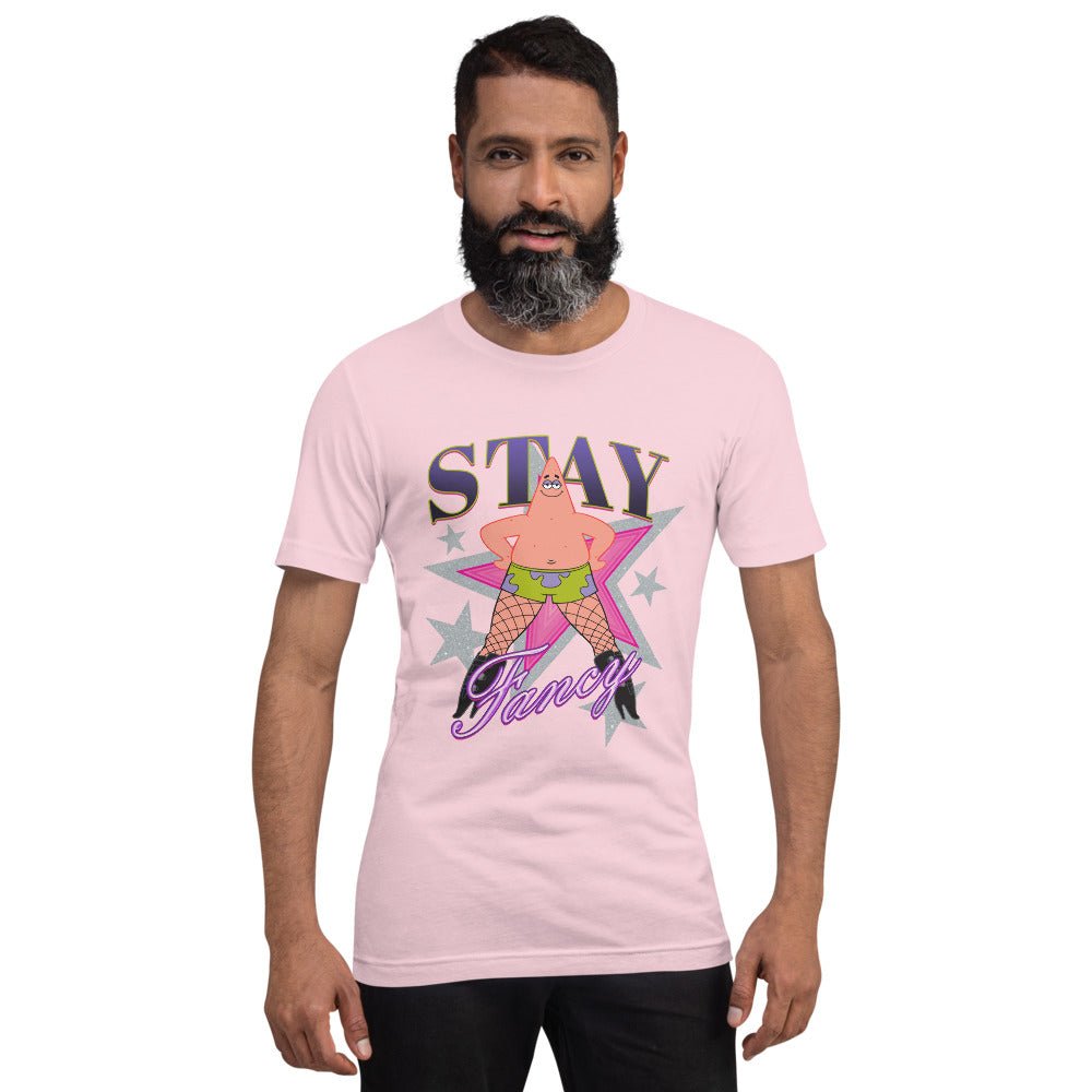SpongeBob SquarePants Patrick Fishnets Stay Fancy Unisex T-Shirt SpongeBob SquarePants Patrick Fishnets Stay Fancy Unisex T-Shirt