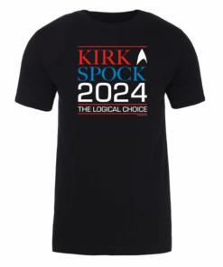 Star Trek The Original Series Kirk & Spock 2024 Adult Short Sleeve T-Shirt