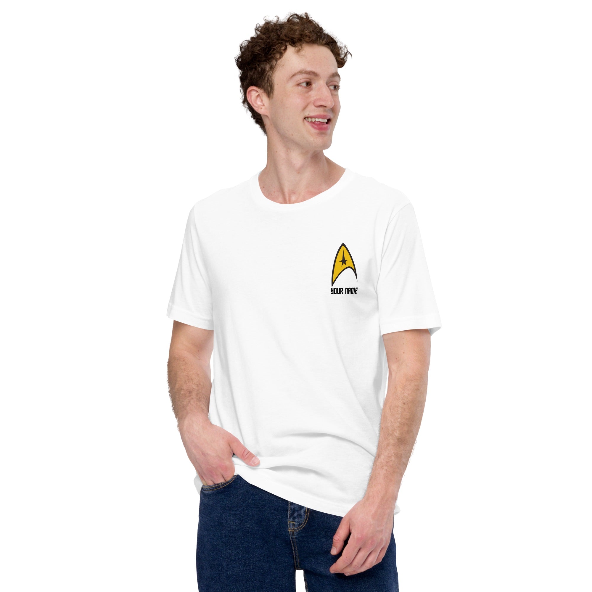 Star Trek The Original Series Personalized Command Badge Unisex T-Shirt Star Trek The Original Series Personalized Command Badge Unisex T-Shirt