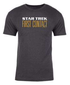 Star Trek VII Generations First Contact Logo Adult Short Sleeve T-Shirt