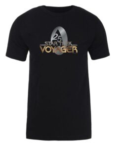 Star Trek Voyager Gold 25 Logo Adult Short Sleeve T-Shirt