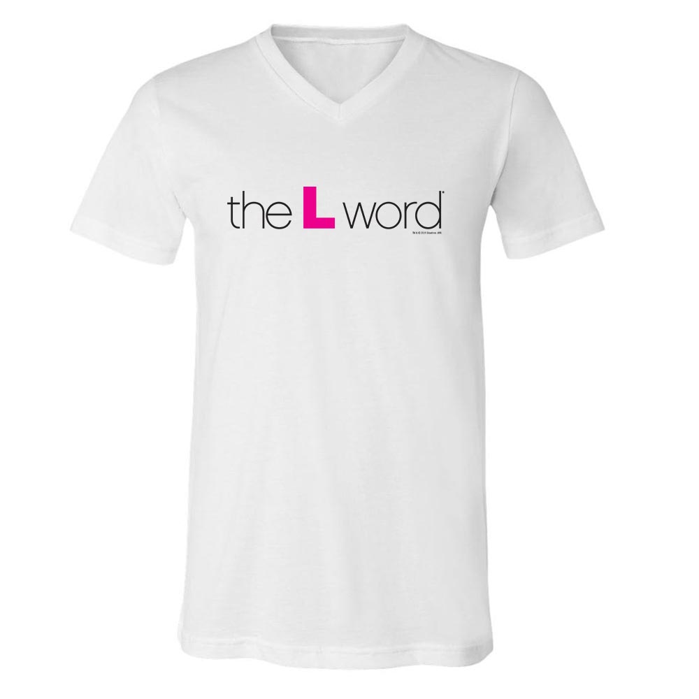 The L Word Logo Adult V-Neck T-Shirt The L Word Logo Adult V-Neck T-Shirt