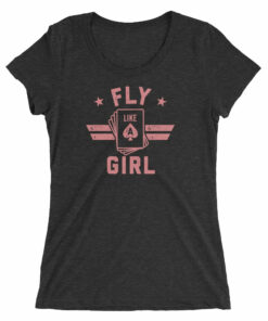 Top Gun Maverick Fly Like A Girl Women’s Tri-Blend Short Sleeve T-Shirt