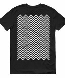 Twin Peaks Black and White Chevron Adult Short Sleeve T-Shirt