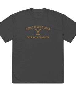 Yellowstone Dutton Ranch Embroidered Oversized Faded T-shirt
