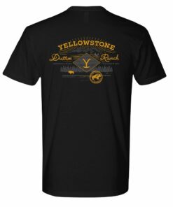 Yellowstone Dutton Ranch Scenery Back Print Short Sleeve T-Shirt
