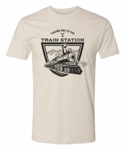 Yellowstone Taking You to the Train Station Adult Short Sleeve T-Shirt