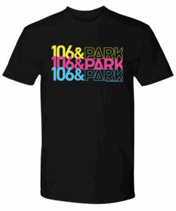 106 & Park Repeat Logo Adult Short Sleeve T-Shirt