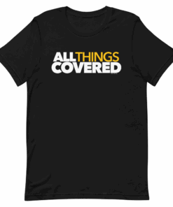 All Things Covered Podcast White Logo Adult Short Sleeve T-Shirt