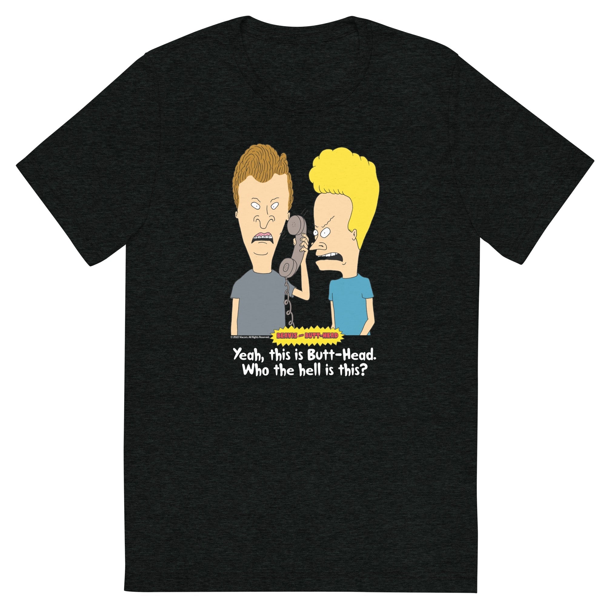 Beavis and Butt-Head Who Is This Adult Tri-Blend T-Shirt Beavis and Butt-Head Who Is This Adult Tri-Blend T-Shirt