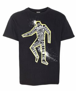 CSI Crime Scene Investigation Glow in the Dark Body Outline Youth Short Sleeve T-Shirt