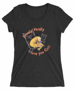 CatDog Really Love You Cat Women’s Short Sleeve T-Shirt