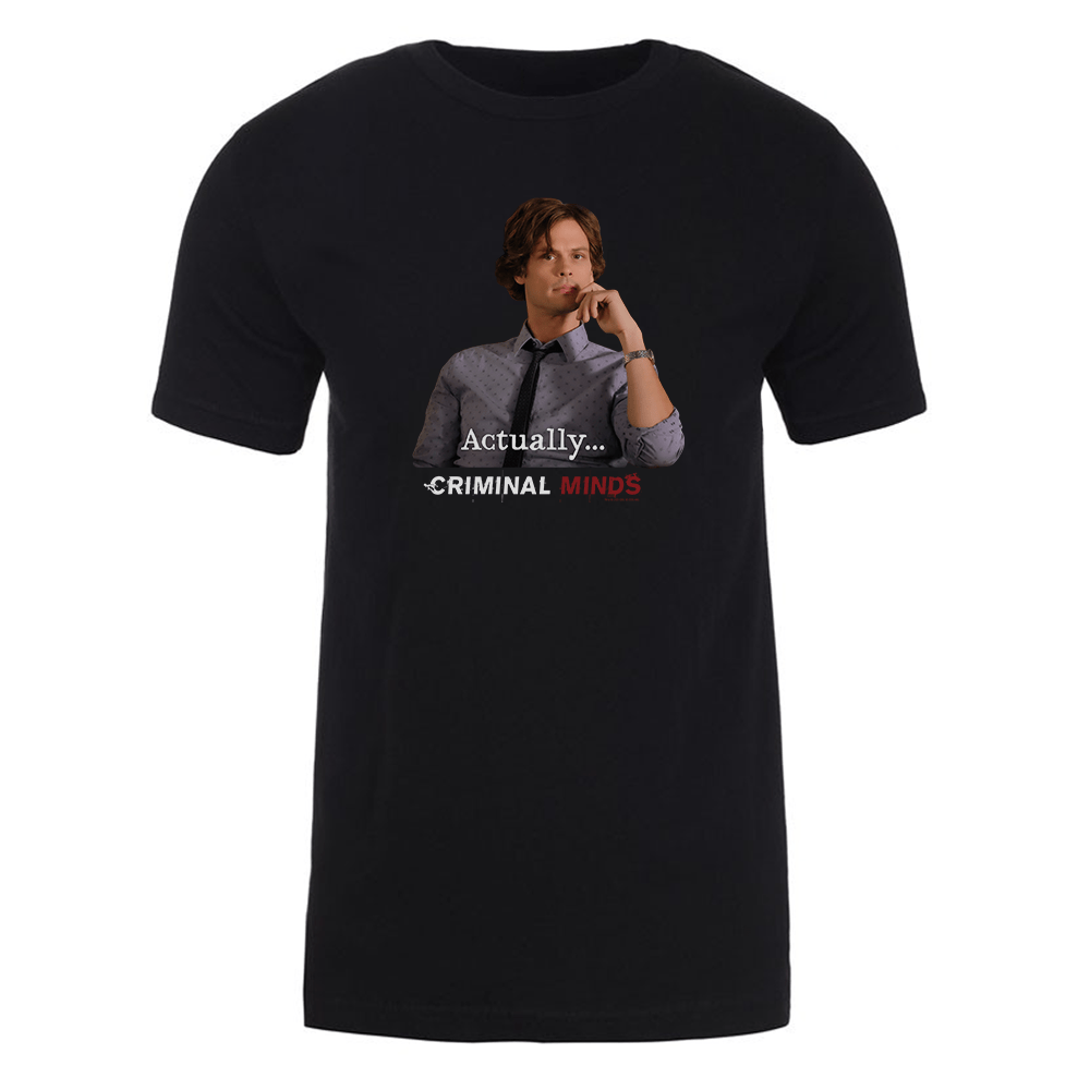 Criminal Minds Spencer Reid Actually... Adult Short Sleeve T-Shirt Criminal Minds Spencer Reid Actually... Adult Short Sleeve T-Shirt
