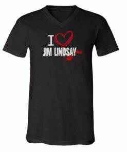 Dexter New Blood I Heart Jim Lindsay Adult V-Neck T-Shirt