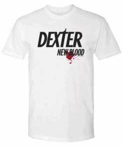 Dexter New Blood Splatter Logo Adult Short Sleeve T-Shirt
