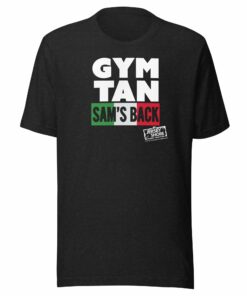 Jersey Shore Family Vacation Gym, Tan, Sam’s Back T-Shirt