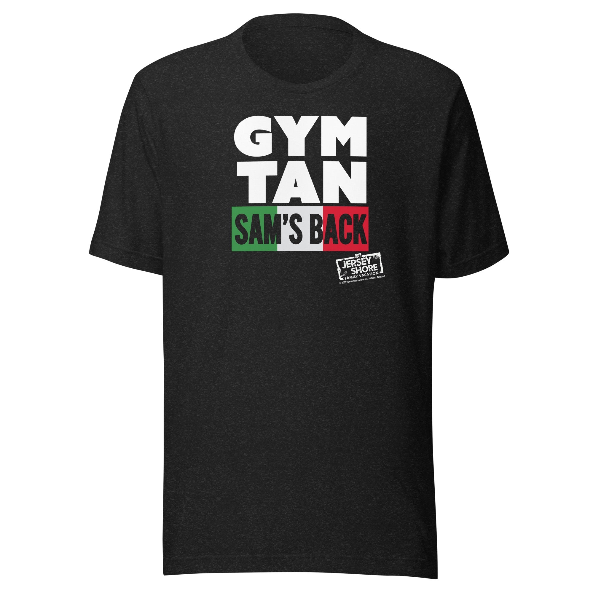 Jersey Shore Family Vacation Gym, Tan, Sam's Back T-Shirt Jersey Shore Family Vacation Gym, Tan, Sam's Back T-Shirt