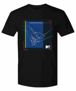 MTV Together We Can Make A Difference Adult Short Sleeve T-Shirt