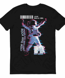 MTV VMAs Rock And Roll Moonman Adult Short Sleeve T-Shirt