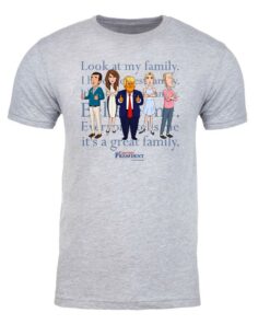 Our Cartoon President Trump Family Adult Short Sleeve T-Shirt