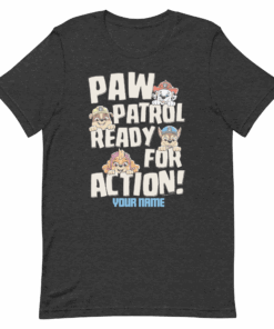 PAW Patrol Ready For Action Personalized Adult Short Sleeve T-Shirt