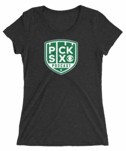 Pick Six Podcast Logo Women’s Tri-Blend Short Sleeve T-Shirt