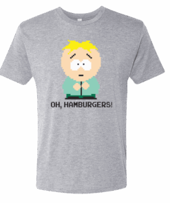 South Park Butters Oh Hamburgers Men’s Tri-Blend T-Shirt