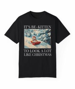 Funny Christmas Cat Lover Tee Shirt