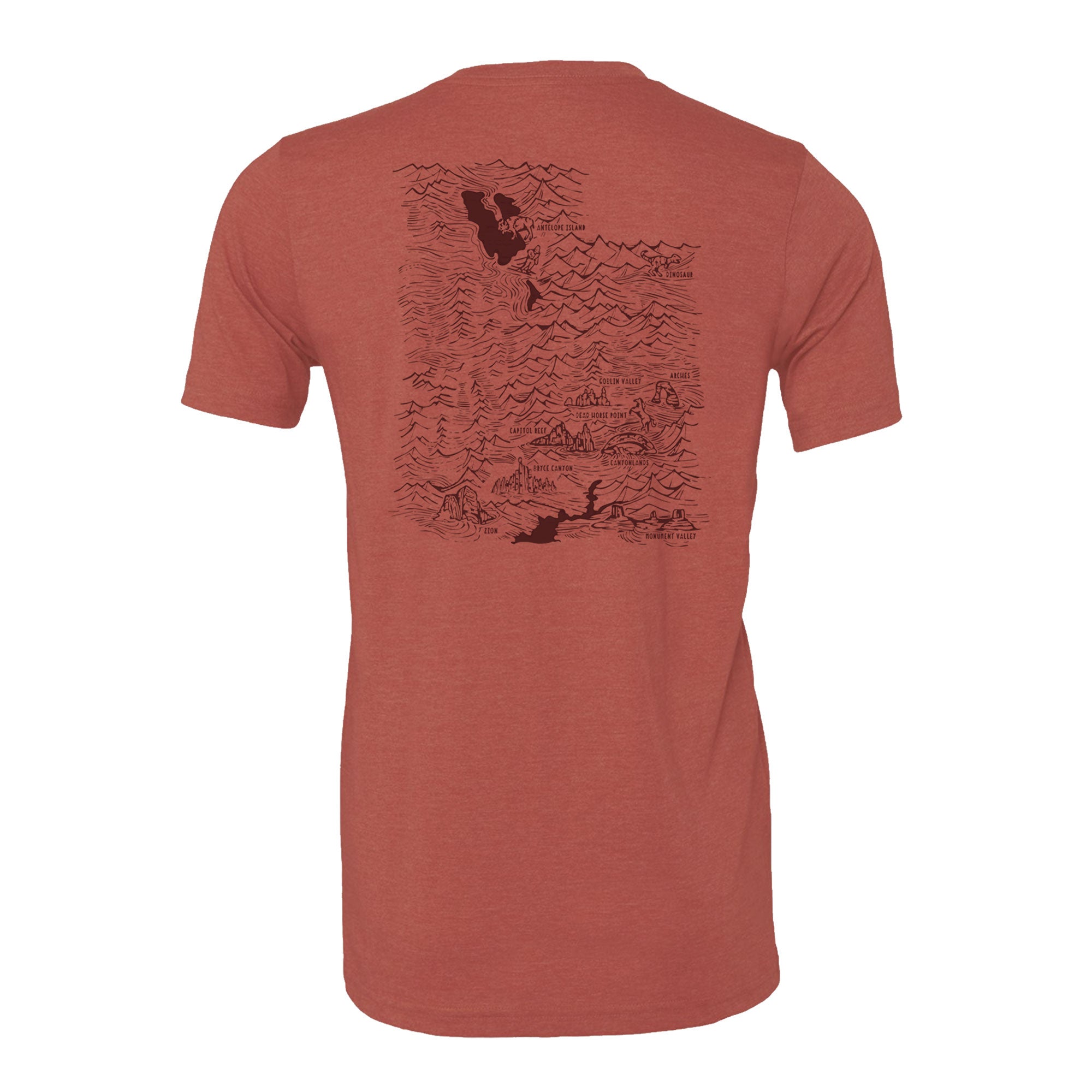 Utah Topo Map T-Shirt Utah Topo Map T-Shirt