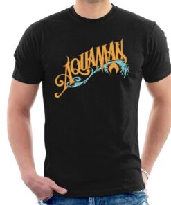 Aquaman Wave Logo Mens T Shirt 1
