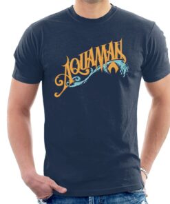 Aquaman Wave Logo Mens T Shirt 3