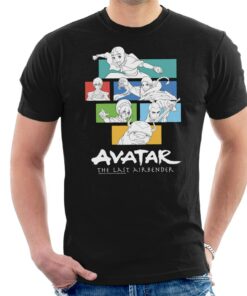 Avatar The Last Airbender Colour Block Characters Men’s T-Shirt