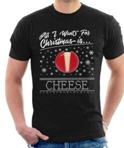 Baby Bel Christmas All I Want For Christmas Is Cheese Mens T Shirt 1