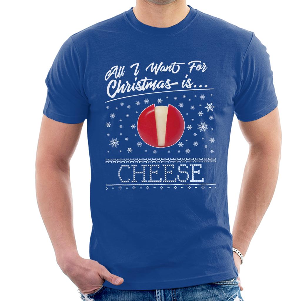 Baby Bel Christmas All I Want For Christmas Is Cheese Men's T-Shirt Baby Bel Christmas All I Want For Christmas Is Cheese Men's T-Shirt