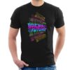 Back To The Future Blue Pink Layered Logo Men’s T-Shirt